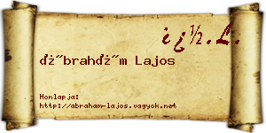 Ábrahám Lajos névjegykártya